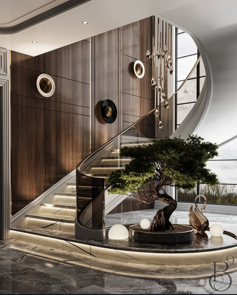 Luxury Curved Staircase